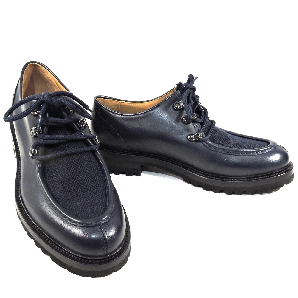 ALBERTO CICCIOLI 🇮🇹 MEN'S BLUE LEATHER FASHION OXFORD SHOES